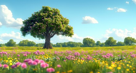 A Serene Field of Flowers