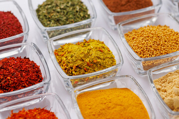 Various spices on the table