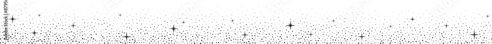 Poster magic decorative border with celestial stars. shiny minimal frame with sparks. abstract simple cosmi