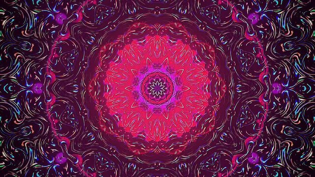 Beautiful abstract kaleidoscope that shines, a radiant light that regulates the subtle movements	