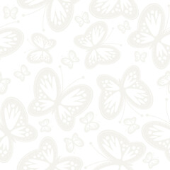 Seamless vector illustration print pattern background wallpaper with butterflies summer spring for textile, paper, pack etc 