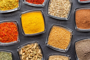 Various spices on the table