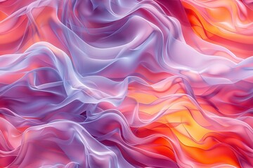 Obraz premium Abstract Pink And Orange Wavy Background Illustration