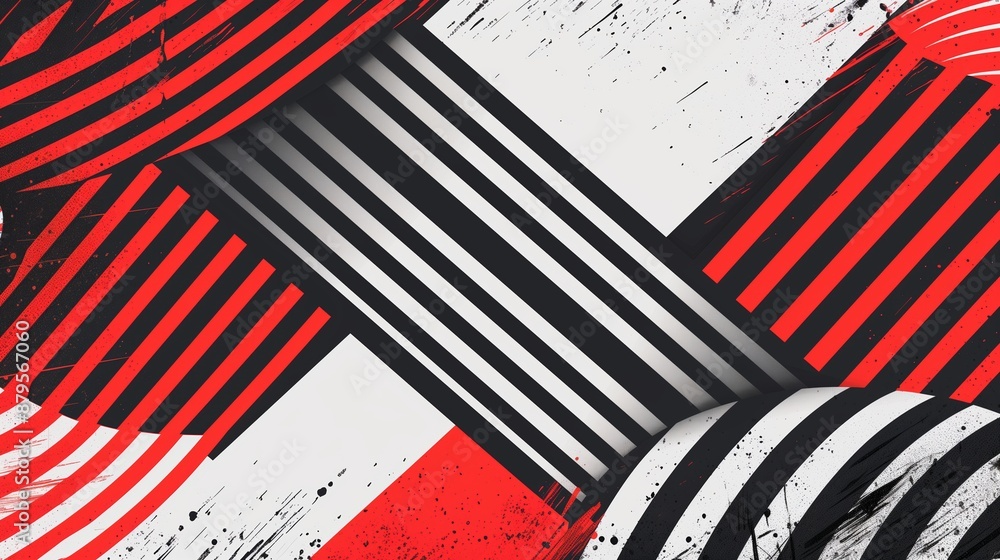 Poster stripe patterns in graphic design create a distinctive look. varying line widths and colors add visu
