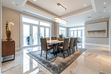 Fototapeta premium Modern Dining Room with a View
