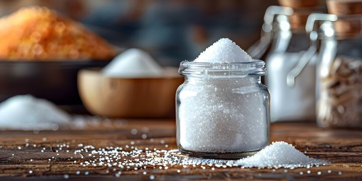 Replacing Sugar with Low-Calorie Artificial Sweeteners for Healthier Options. Concept Sugar Substitutes, Healthy Eating, Lowering Caloric Intake