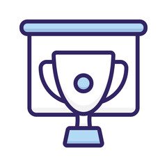 Creatively designed icon of trophy in editable style, achievement trophy vector design