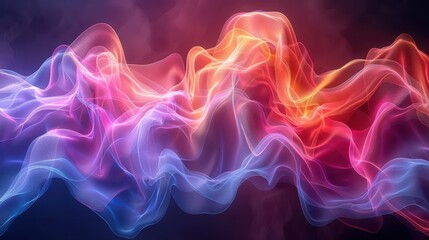 Obraz premium Abstract Background with Wavy Lines and Glowing Colors