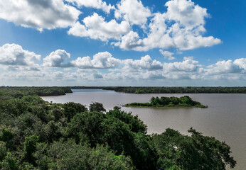 Aerial view of Lake Navidad