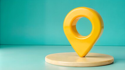 3d location icon on a bright background
