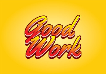 Good work. Text effect in 3D style with good colors