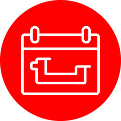 Dragon Boat Festival Vector Line White Circle Red