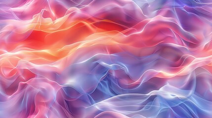 Fototapeta premium Abstract Background with Purple, Orange, and Pink Waves