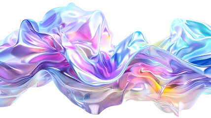 Obraz premium abstract iridescent wave shape background.