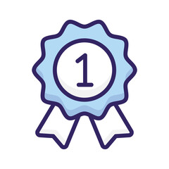 Flat vector of star badge, modern icon of quality badge in editable style