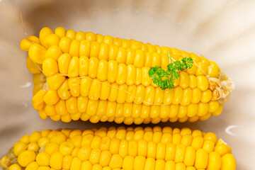 corn cob natural food fresh appetizer meal food snack on the table copy space food background rustic top view 