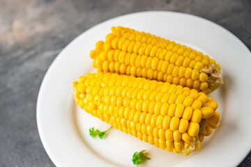 corn cob natural food fresh appetizer meal food snack on the table copy space food background rustic top view 