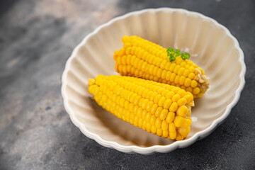 corn cob natural food fresh appetizer meal food snack on the table copy space food background rustic top view 