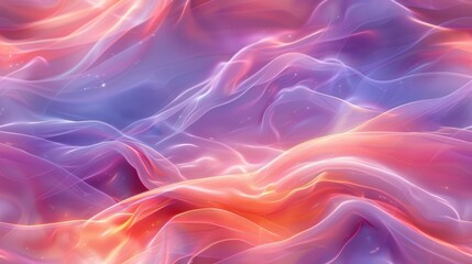 Fototapeta premium Abstract Background with Wavy Lines and Glowing Lights - 3D Illustration