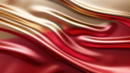 Red and Gold Abstract Silk Background Illustration