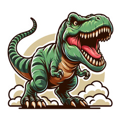 Tyranosaurus rex t-rex vector illustration for logo and tshirt design