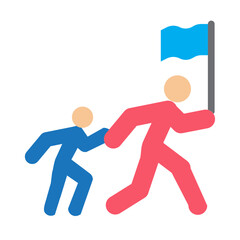 Leadership Development Vector Flat Icon Design