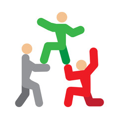 Team Building Vector Flat Icon Design