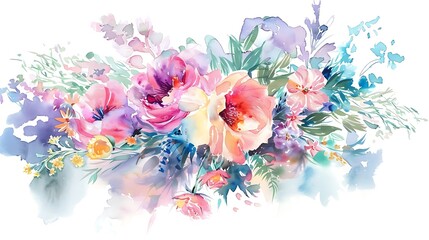 Watercolor Floral Bouquet