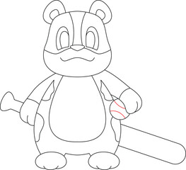 Hippo American Football Sports Animal Vector Graphic Art Illustration