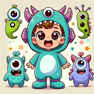 Adorable Little Monster Kid