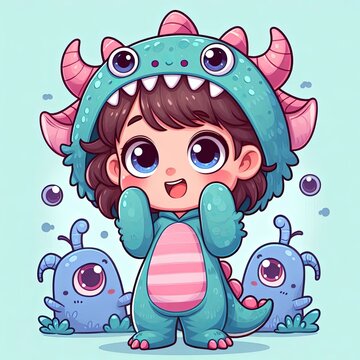 Little Creature in Monster Pajamas