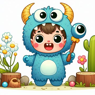 Little Monster in Cozy Onesie