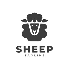 Sheep Logo Design with Minimalist Sheep Icon - Ideal for Farms, Wool, and Agricultural Branding