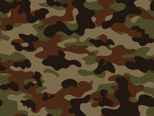 Fototapeta premium Camouflage texture army, military classic green brown background