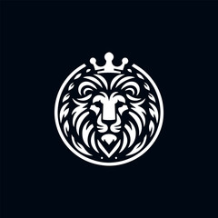 Lion King creative vector design logo icon for t-shirt illustration. Bold and captivating graphic for branding and apparel.