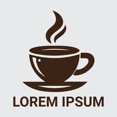 Elegant Coffee Cup Silhouette for Modern Branding and Graphics