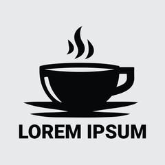 Elegant Coffee Cup Silhouette for Modern Branding and Graphics