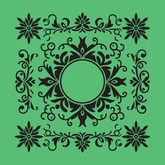 
Exquisite Green Floral Border Frame for Elegant Botanical and Nature-inspired Design Projects
