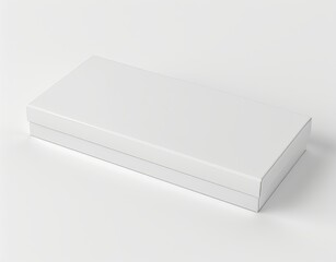 Fototapeta premium Mock up of white box package template with blank paper packaging and background design