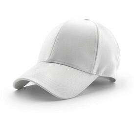 Fototapeta premium White baseball caps mockup on a white background