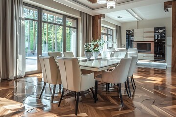 Fototapeta premium Modern Dining Room Interior Design