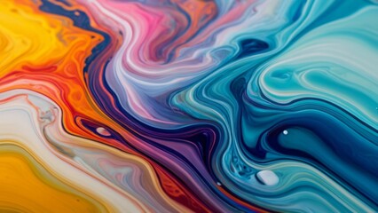 Fototapeta premium Vibrant abstract art with flowing lines and colors