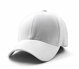 Fototapeta premium White baseball cap isolated on white background