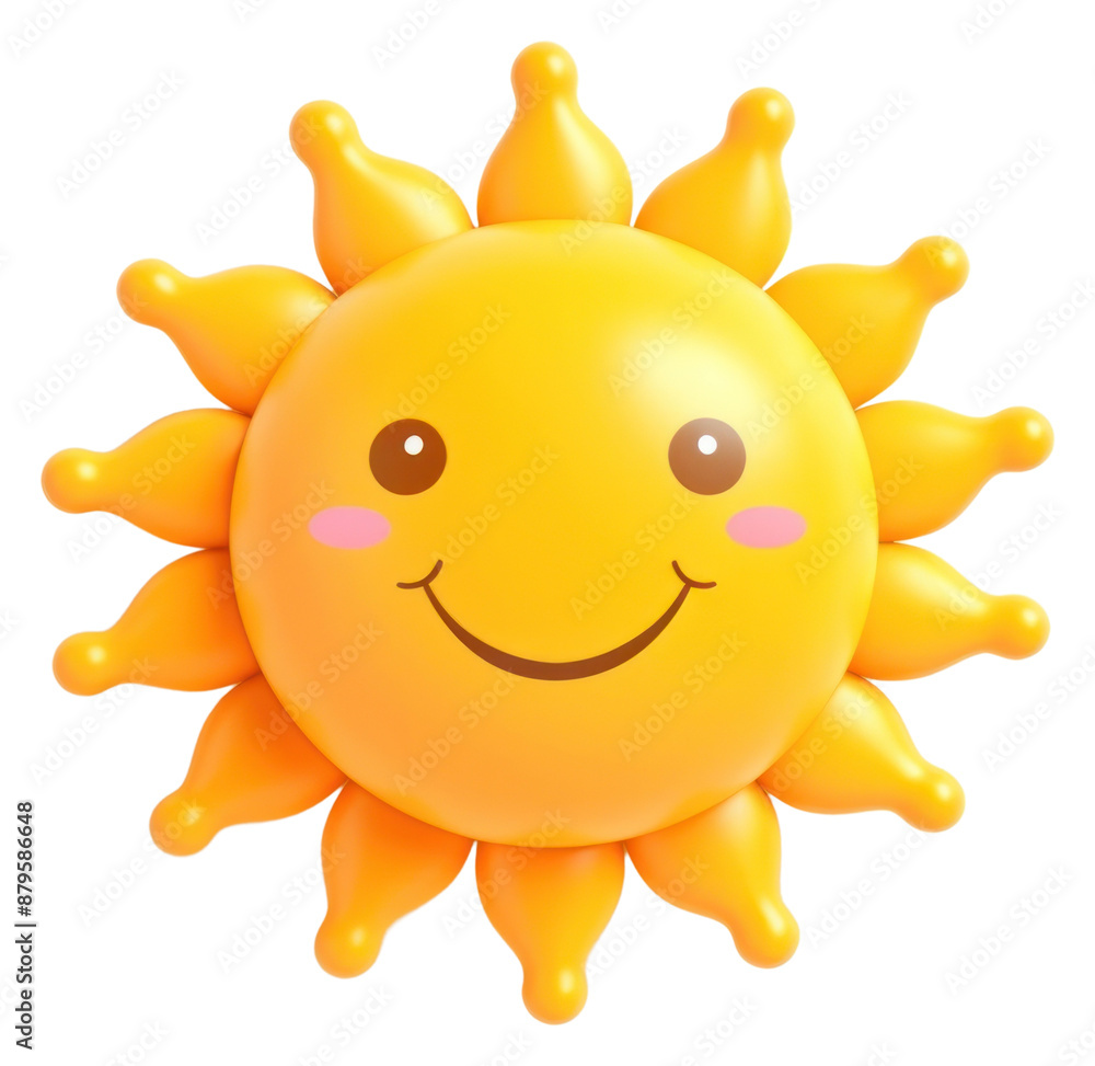 Wall mural PNG Toy sun white background anthropomorphic.