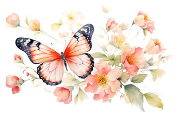 PNG Butterfly pattern flower insect.