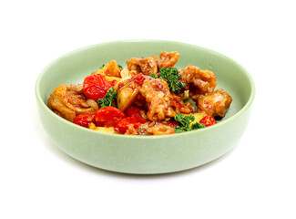  Juicy meat with vegetables, cooked Asian style