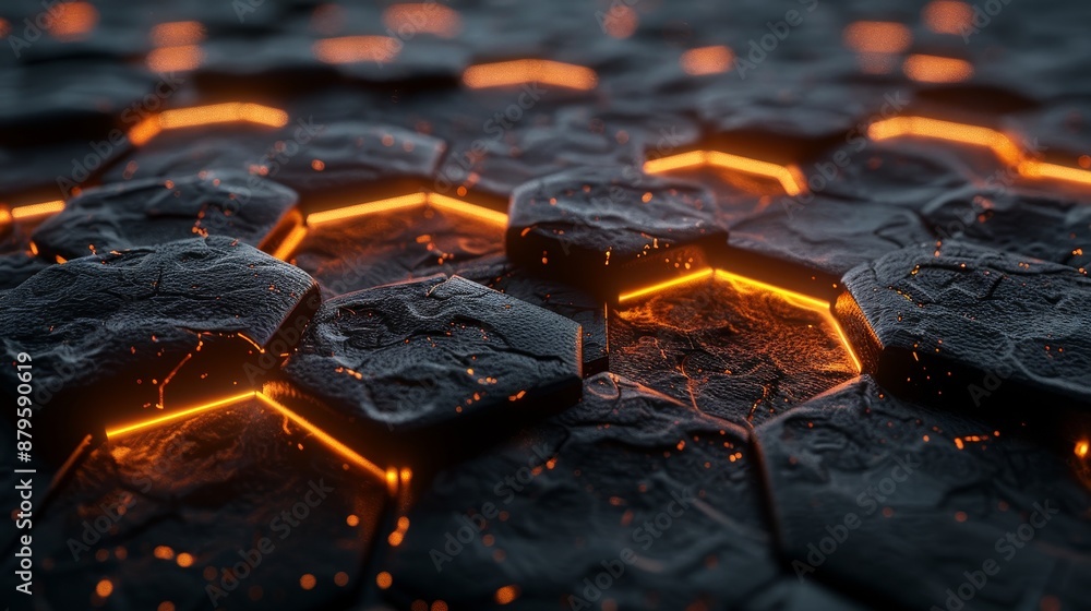 Aufkleber geometric abstract background with explosion power design on crushed surface. 3d illustration.