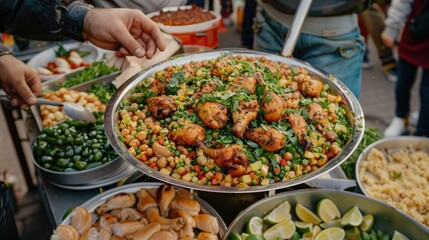 Obraz premium A Feast of Flavors: A Gigapixel Glimpse of Street Food Delights