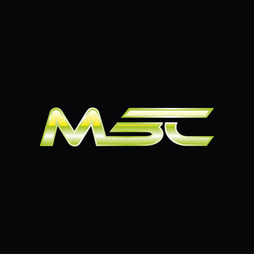 Initial MBC Geometric Technology Business Creative Design Logo