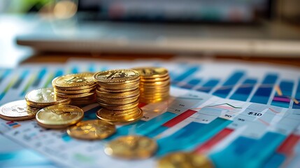 Money, coin finance background